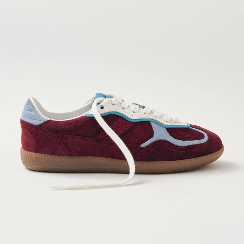Alohas Burgundy and Blue Leather Sneakers